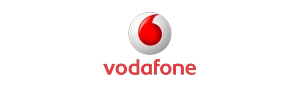 Vodafone logo, een van de netwerken waaruit ICTO kiest